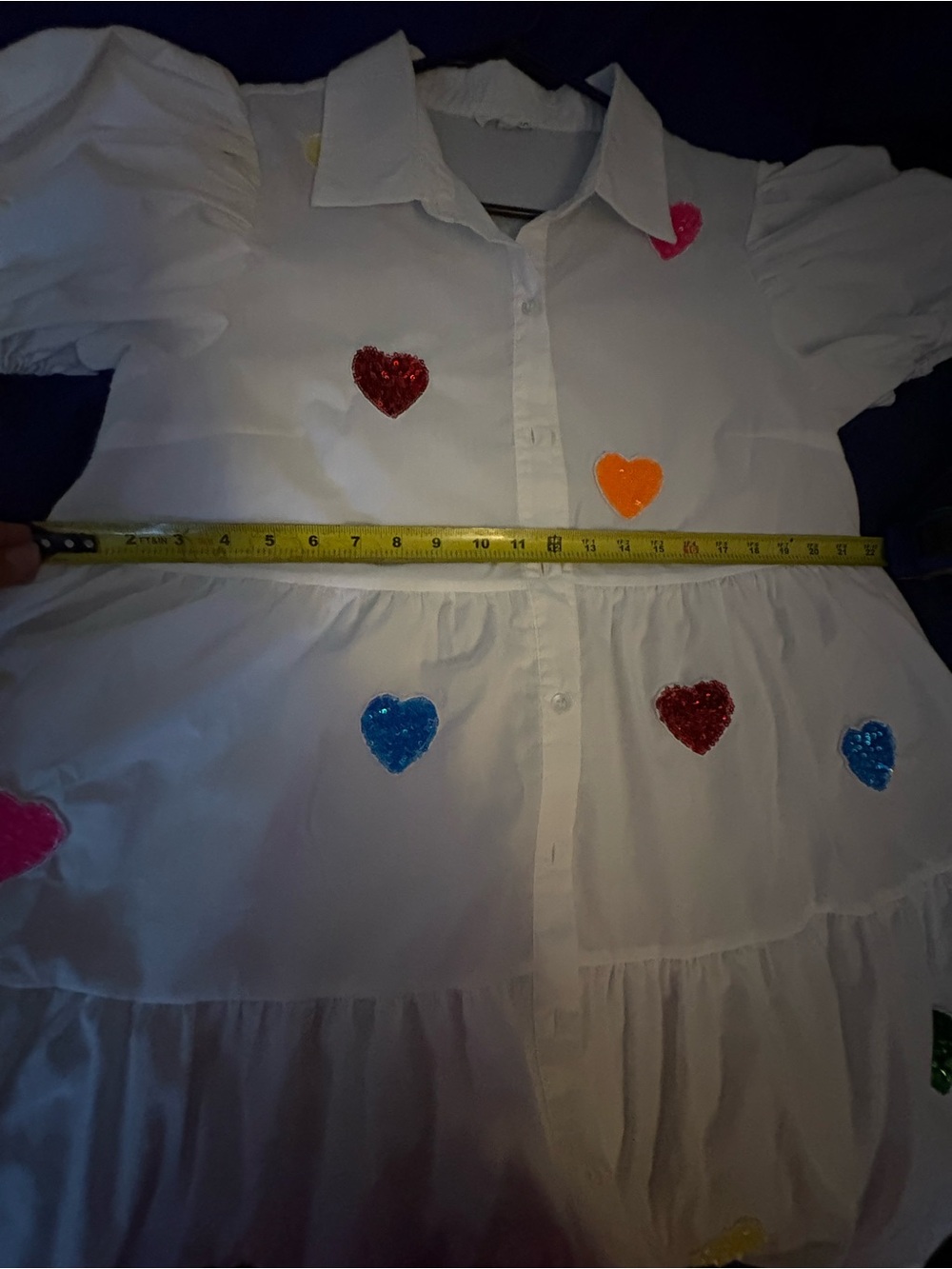 Main Strip White Blouse / Dress - Picture 5 of 9